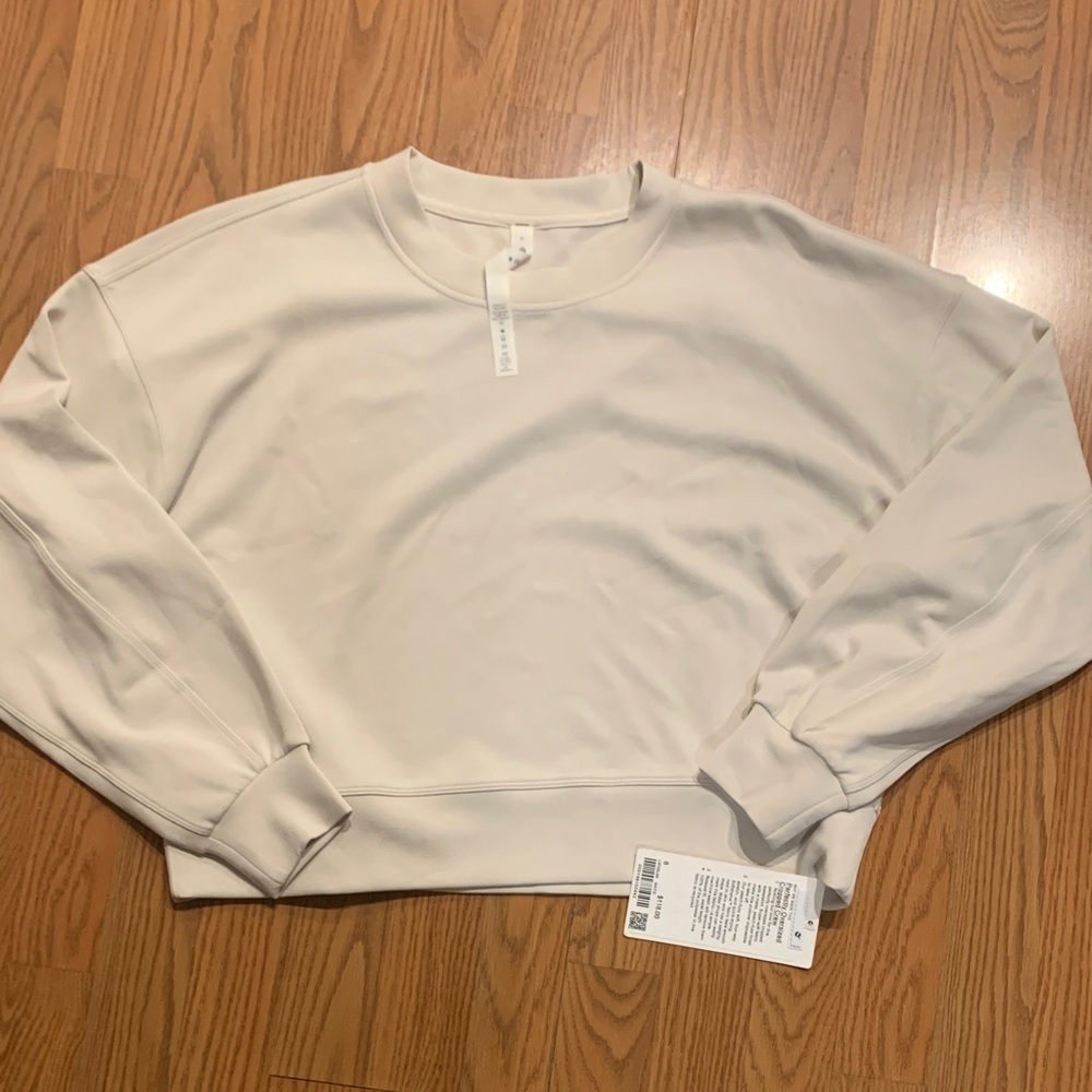 Oversized cropped crew